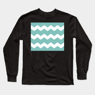 Abstract geometric pattern - zigzag - blue and white. Long Sleeve T-Shirt